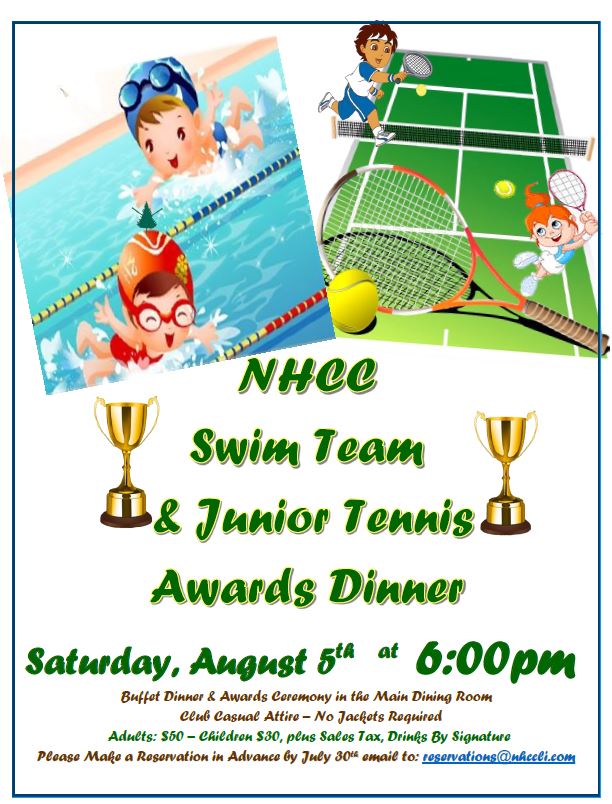 swim tennis kids awards night
